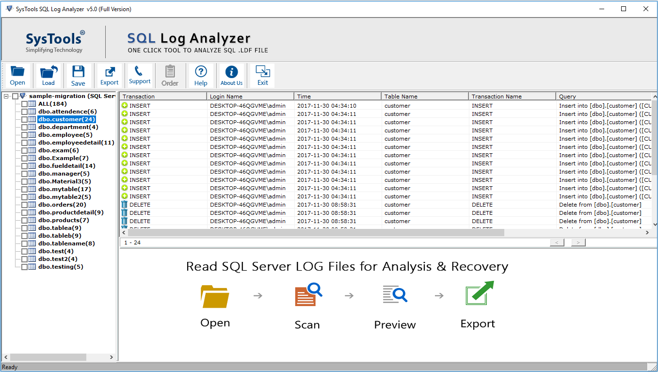 Sql Log Analyzer Tool To View Database Transaction Log 7644